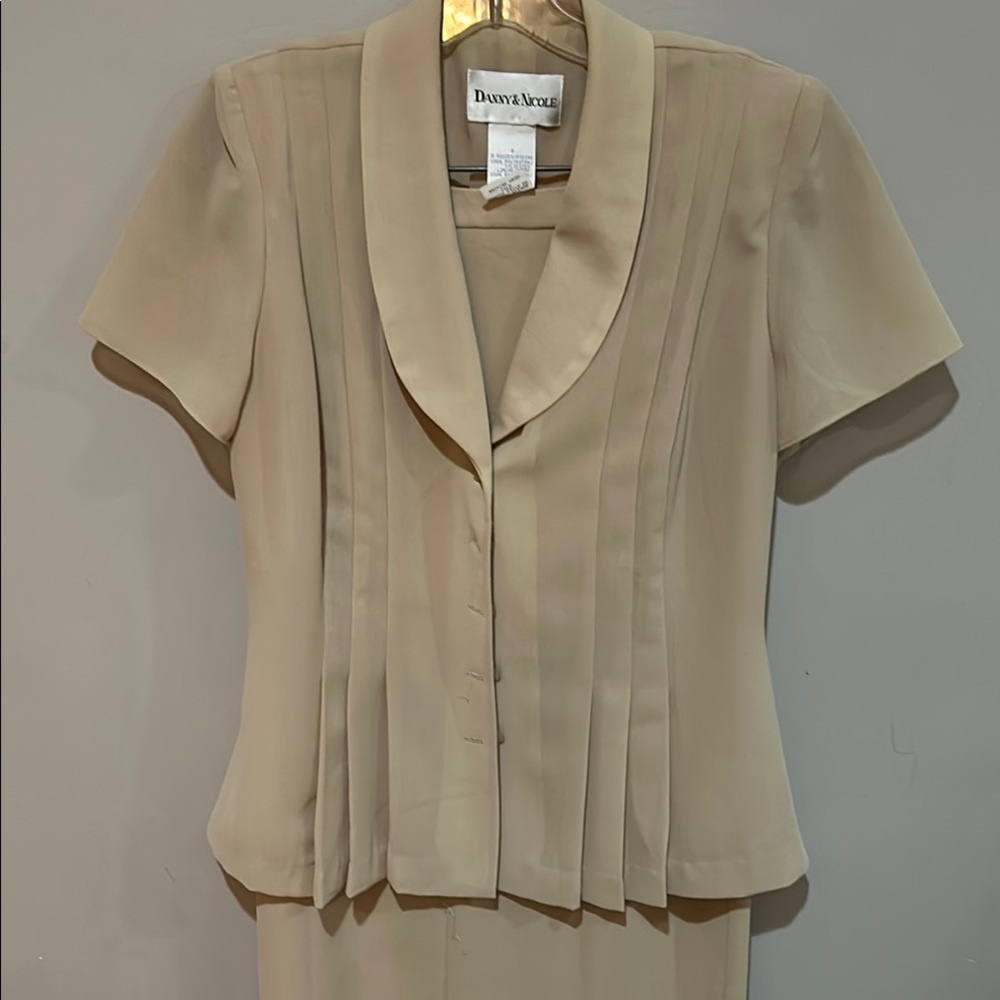 Tan Midi Pencil Skirt for Work